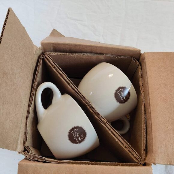 2 Cafe Escapes Cups With Saucers Open Box-Coffee Cup - Picture 7 of 7